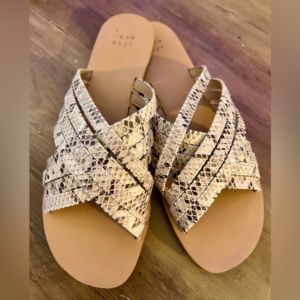 A NEW DAY Snakeskin sandals